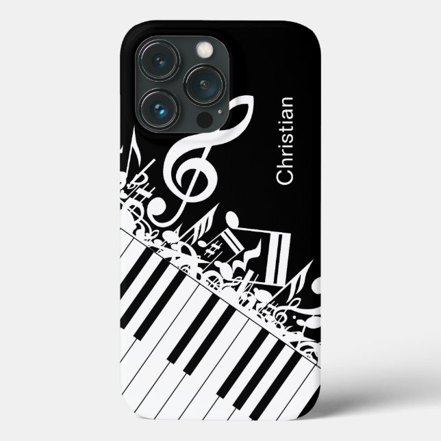 Personalisierte Jumbled-Musiknotizen und -Klaviert Case-Mate iPhone Hülle (Rückseite)