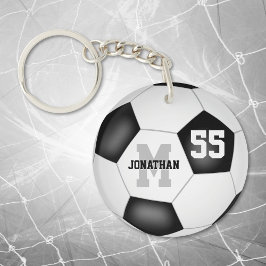 personalisierte Jungen nennen Jersey-Nummer-Fußbal Schlüsselanhänger