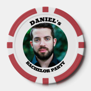 Personalisierte Junggesellenabschied-Foto-Anpassun Pokerchips