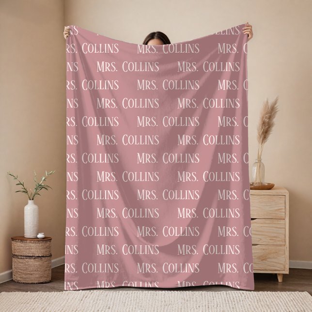 Personalisierte Junggesellinnen-Abschied-Decke als Fleecedecke (Custom Mrs and Mr Blanket for Newlyweds, Wedding or Anniversary Gift, Bachelorette Party Gift)