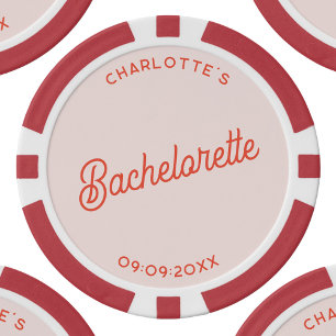 Personalisierte Junggesellinnen-Abschiedsparty Pokerchips