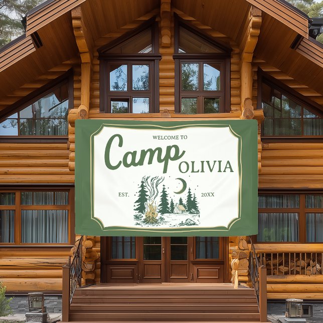 Personalisierte Junggesellinnenabschied-Willkommen Banner (camp bachelorette banner, bachelorette welcome banner, camping bachelorette decor, personalized part)