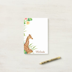 Personalisierte Jungle Safari Giraffe Postleitzahl Post-it Klebezettel