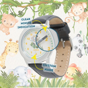 Personalisierte Jungle Safari Uhr zum Zeitablesen