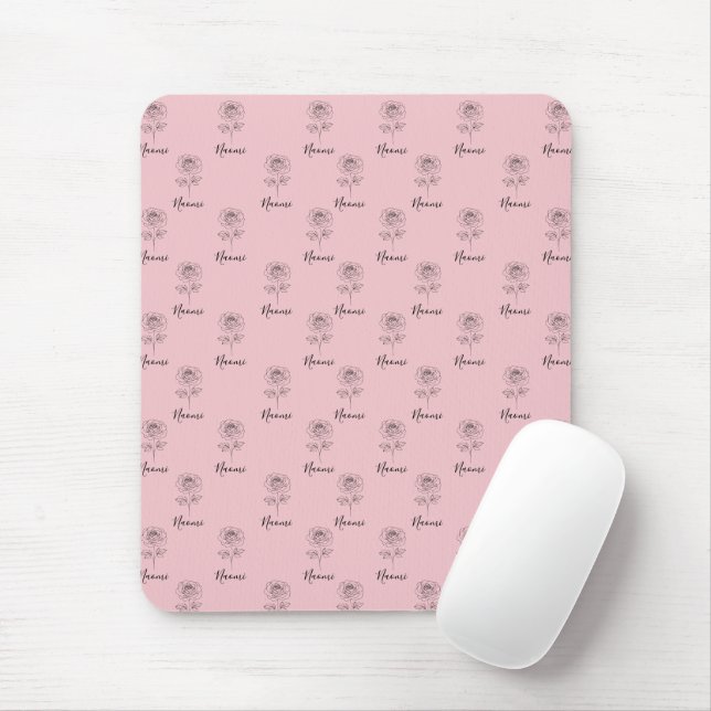 Personalisierte Juni Rose Geburtstag Blume Geschen Mousepad (Mit Mouse)