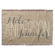 Personalisierte Jute-Hochzeit Namen von Braut & Br