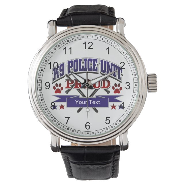 Personalisierte K9-Einheit Armbanduhr (Vorderseite)