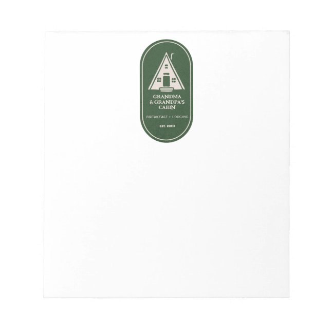 Personalisierte Kabine mit Rahmen A Notizblock (Vorderseite)