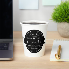 Personalisierte Kaffee-Shop Logo-Kaffeepapiertasse Pappbecher