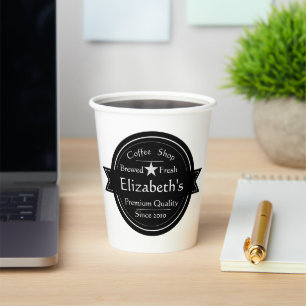 Personalisierte Kaffee-Shop Logo-Kaffeepapiertasse Pappbecher