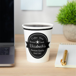 Personalisierte Kaffee-Shop Logo-Kaffeepapiertasse Pappbecher