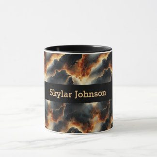 Personalisierte Kaffee-Tasse aus schwarzem Marmor Tasse