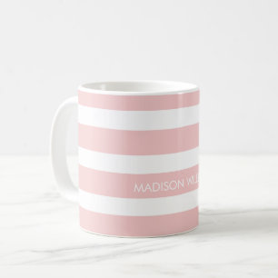 Personalisierte Kaffee-Tasse in Rosa und Weiß Kaffeetasse