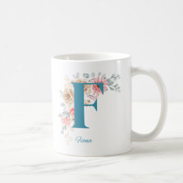 Personalisierte Kaffee-Tasse mit Name & Alphabet F Kaffeetasse
