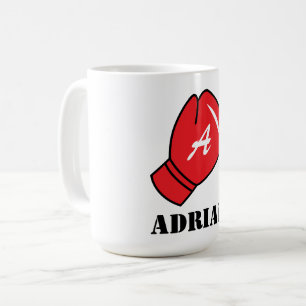 Personalisierte Kaffee-Tasse mit rotem Boxhandschu Kaffeetasse