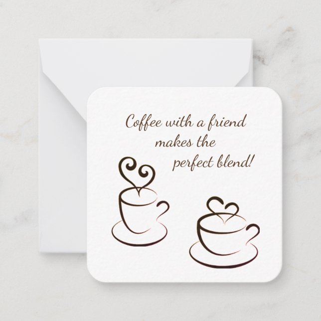 Personalisierte Kaffeekarte Mitteilungskarte (Vorderseite)