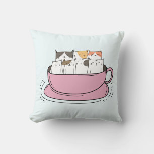 Personalisierte Kaffeekatzen Kissen