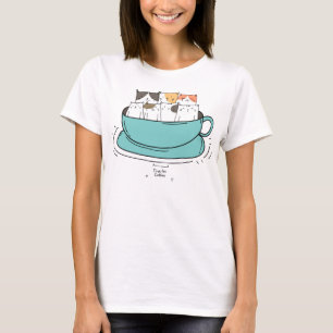 Personalisierte Kaffeekatzen T-Shirt