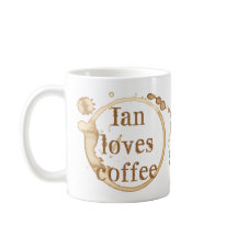 Personalisierte Kaffeestängen Grunge Text Spaß