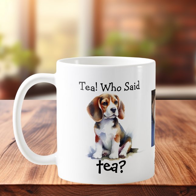 Personalisierte Kaffeetasse mit Beagle-Foto und Gr (Sweet Keepsake of your Beagle Days, personalize)