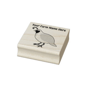 Personalisierte kalifornische Wachtelfarm Gummistempel