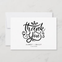 Personalisierte kalligraphische Hochzeit Danke Ver