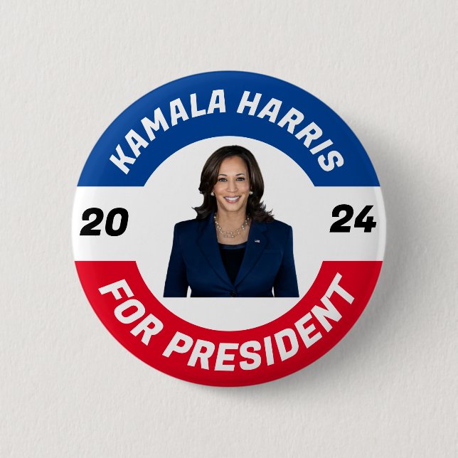 Personalisierte kamala hariss für den Präsidenten  Button (Vorderseite)