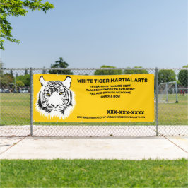 Personalisierte Kampfkunst des Weißen Tigers Banner