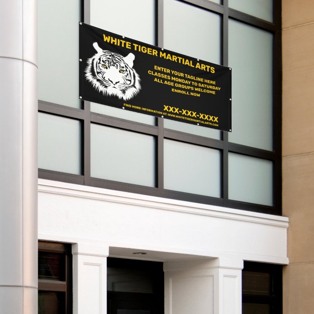 Personalisierte Kampfkunst des Weißen Tigers Banner (Äußeres Gebäude)