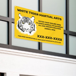 Personalisierte Kampfkunst des Weißen Tigers Banner