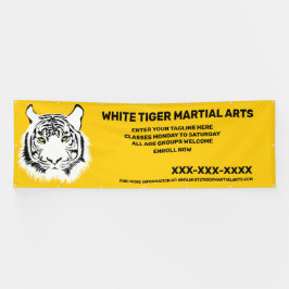 Personalisierte Kampfkunst des Weißen Tigers Banner