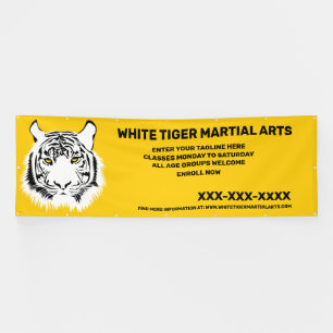 Personalisierte Kampfkunst des Weißen Tigers Banner