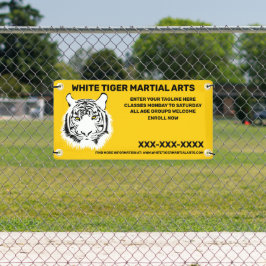 Personalisierte Kampfkunst des Weißen Tigers Banner