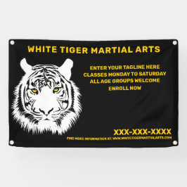 Personalisierte Kampfkunst des Weißen Tigers Banner