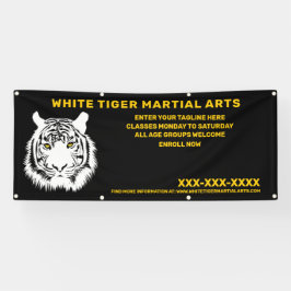 Personalisierte Kampfkunst des Weißen Tigers Banner