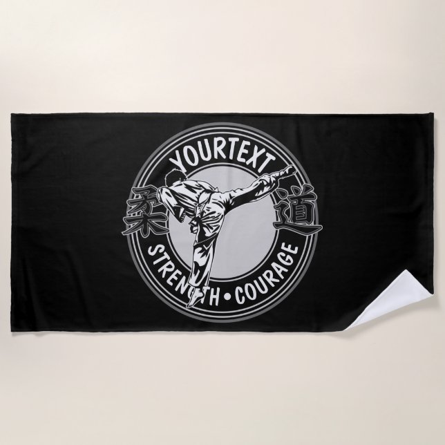 Personalisierte Kampfkunst JUDO Japan Kampfsport  Strandtuch (Vorderseite)