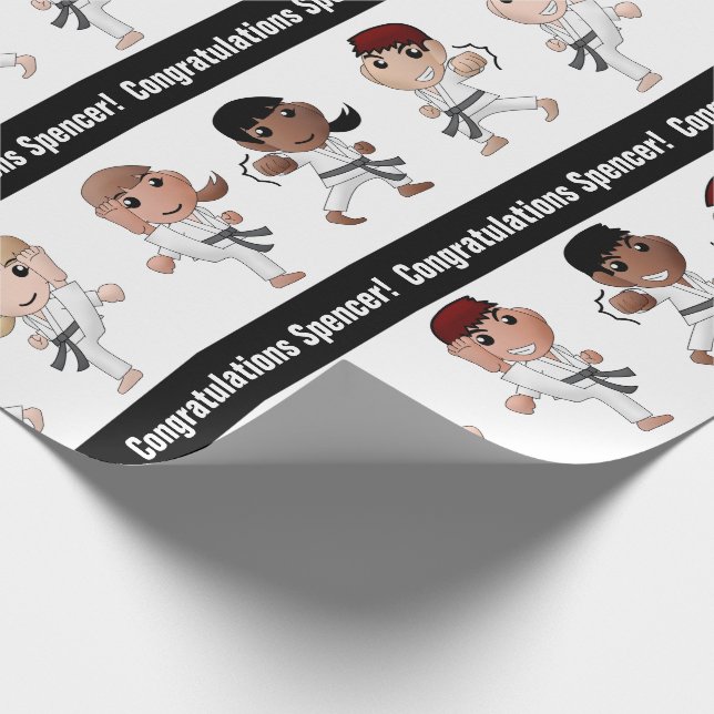 Personalisierte Kampfkunst - MultiOccasion Geschenkpapier (Ecke)