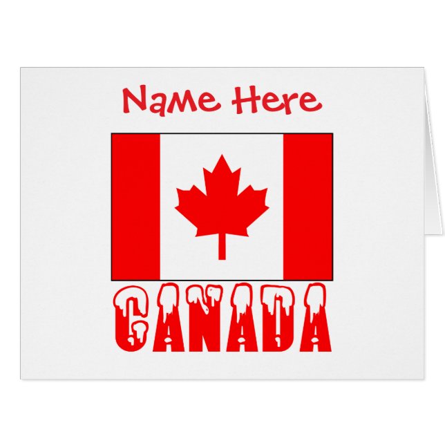 Personalisierte Kanada-Flagge Patriotische große G (Vorderseite (Horizontal))