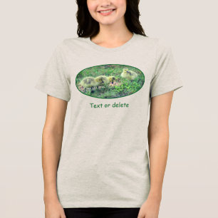 Personalisierte Kanadagans-Babys-Wildlife-Fotos Tri-Blend Shirt