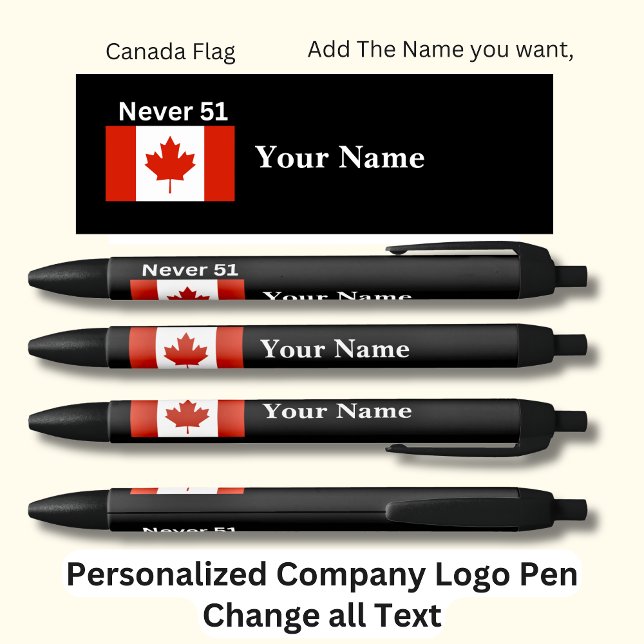 Personalisierte kanadische Flagge Nie 51 Schwarz Kugelschreiber (Von Creator hochgeladen)