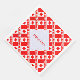 Personalisierte kanadische Flagge Party-Papier Ser Serviette