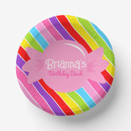 Personalisierte Kandy-Regenbogen-Papierschüsseln Pappteller