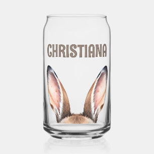 Personalisierte Kaninchenohren Niedlich Osterhase Dosenglas