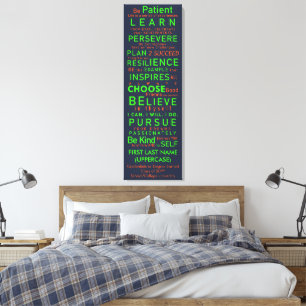 Personalisierte kantige Teenager-Inspirationstypog Leinwanddruck
