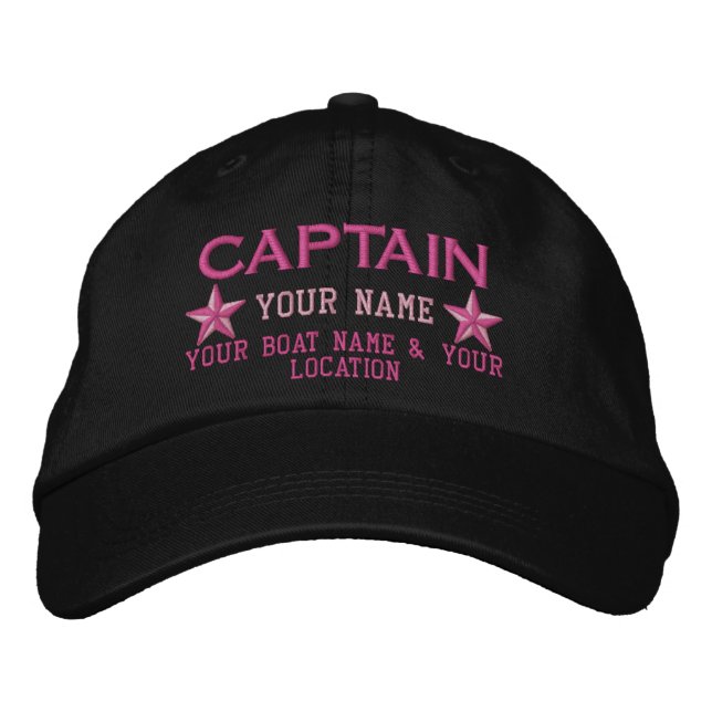 Personalisierte Kapitän Stars Ball Cap Stickerei Bestickte Kappe (Vorderseite)