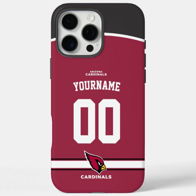 Personalisierte Kardinäle Jersey American Football iPhone 16 Pro Max Hülle (Rückseite)