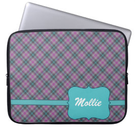 Personalisierte Karierte Ladys, 15 Zoll Laptop-Sie Laptopschutzhülle