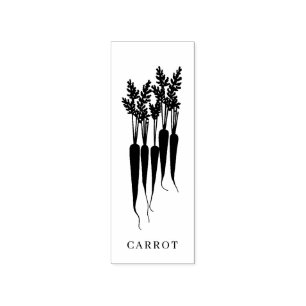Personalisierte Karotten Vegetarische Vegan Gummistempel