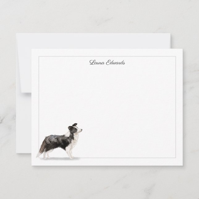 Personalisierte Karte für den Grenzbereich Collie  (Vorderseite)