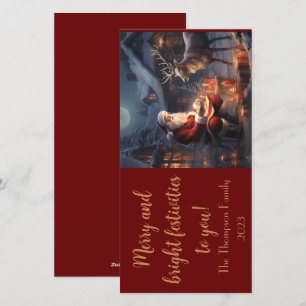 Personalisierte Karte für den Vintagen Weihnachtsm